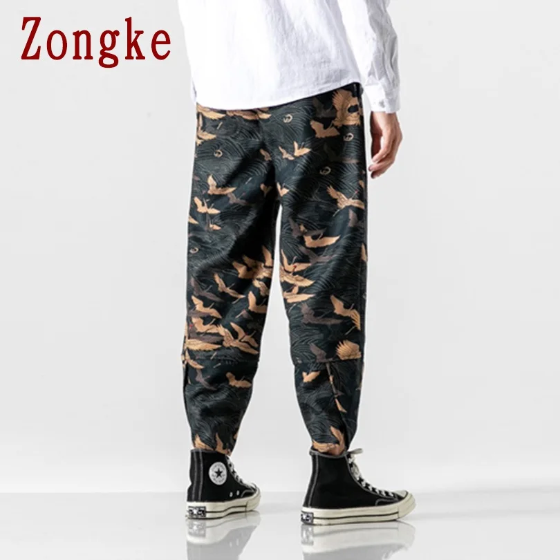 Zongke/шаровары в тяжелом весе, мужские брюки для бега, мужские брюки, уличная одежда, спортивные штаны, шаровары, мужские брюки, 5XL,, осень