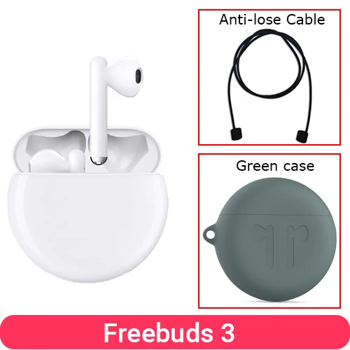 Huawei Freebuds 3 беспроводные гарнитуры TWS Bluetooth наушники активное шумоподавление Bluetooth 5,1 - Цвет: White GreenCase Rope