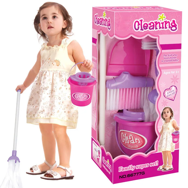 

New Children's Home Simulation 5-piece Set of Mini Cleaning and Mop Cleaning Tools Set Toys