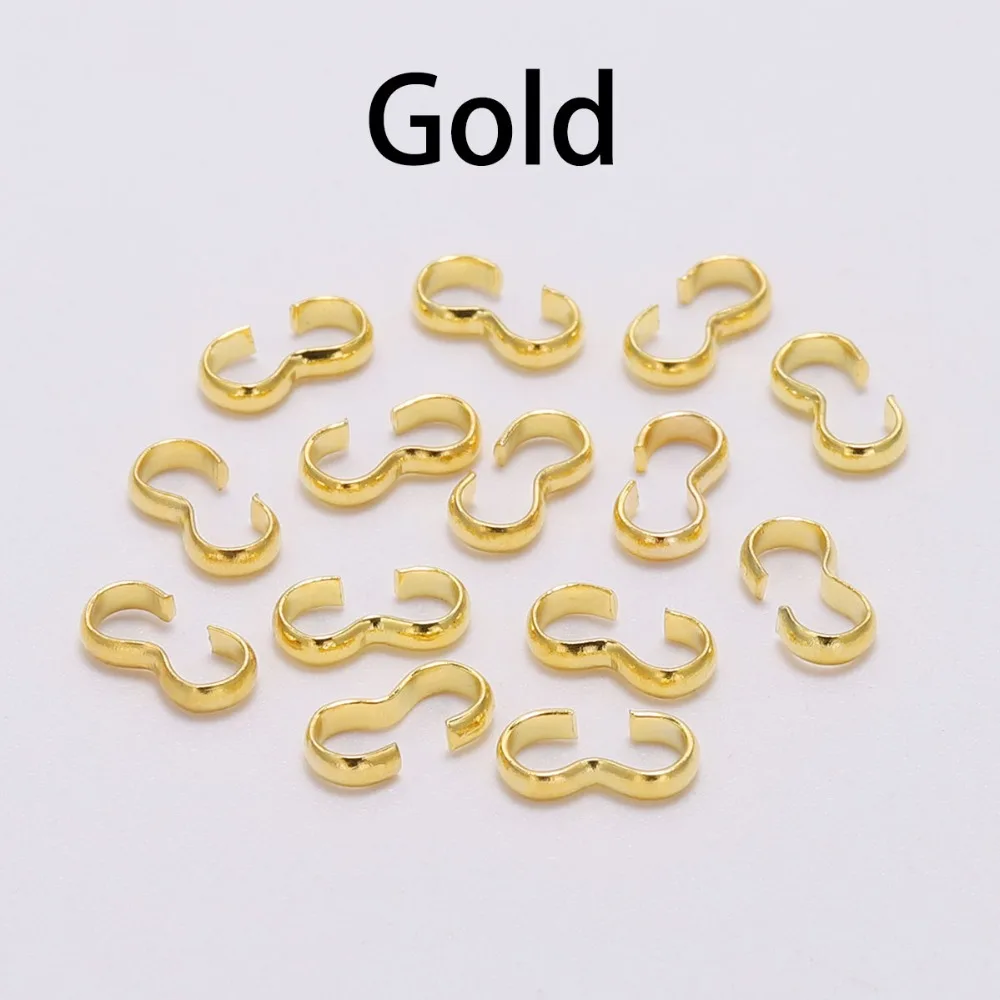 Gold Jewelry Making Connectors – 100-Piece Set of DIY Bracelet Charms and Metal Findings Accessories