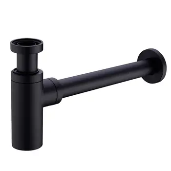 

Basin Sink Drain Sewer Downflow Pipe Bottle Trap Drain Deodorization Brushed Black Bathroom Kitchen