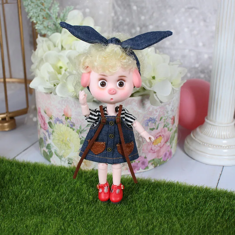 1/12 BJD кукла 26 шарнирное тело 15 см мини кукла новая Lucky pig ob11 кукла с экипировкой обувь макияж и Коробка Набор подарочных игрушек