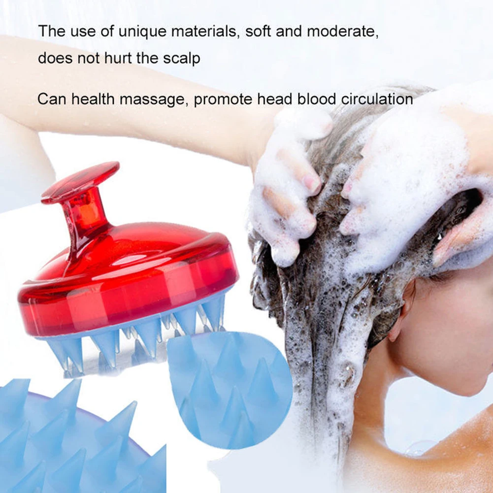 Мягкая силиконовая расческа для распределения шампуня с отстегивающейся головкой кожи головы помогает очистить и скраб отшелушивает грязь при стирке волос