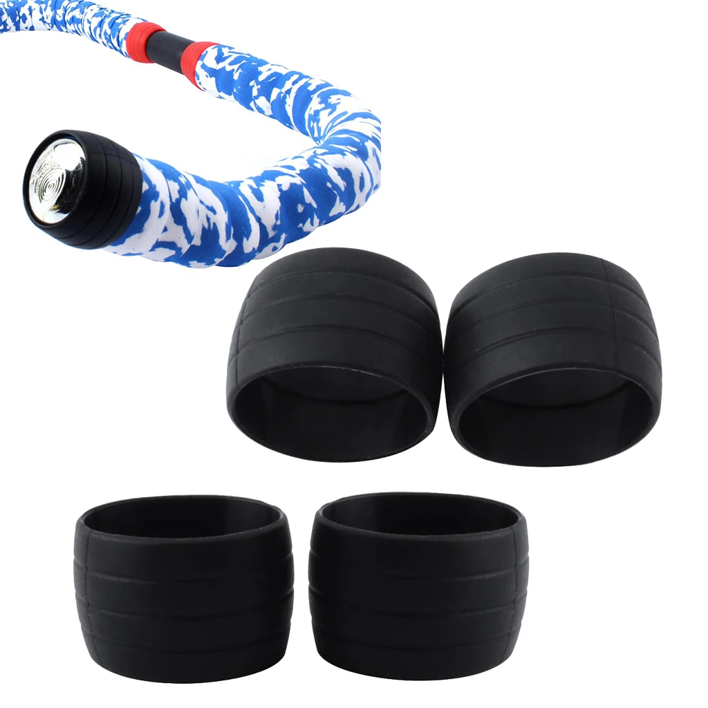 Perfeclan 4X Bicycle Road Bike Handlebar Ribbon Tape Wrap Fixed Rings 01