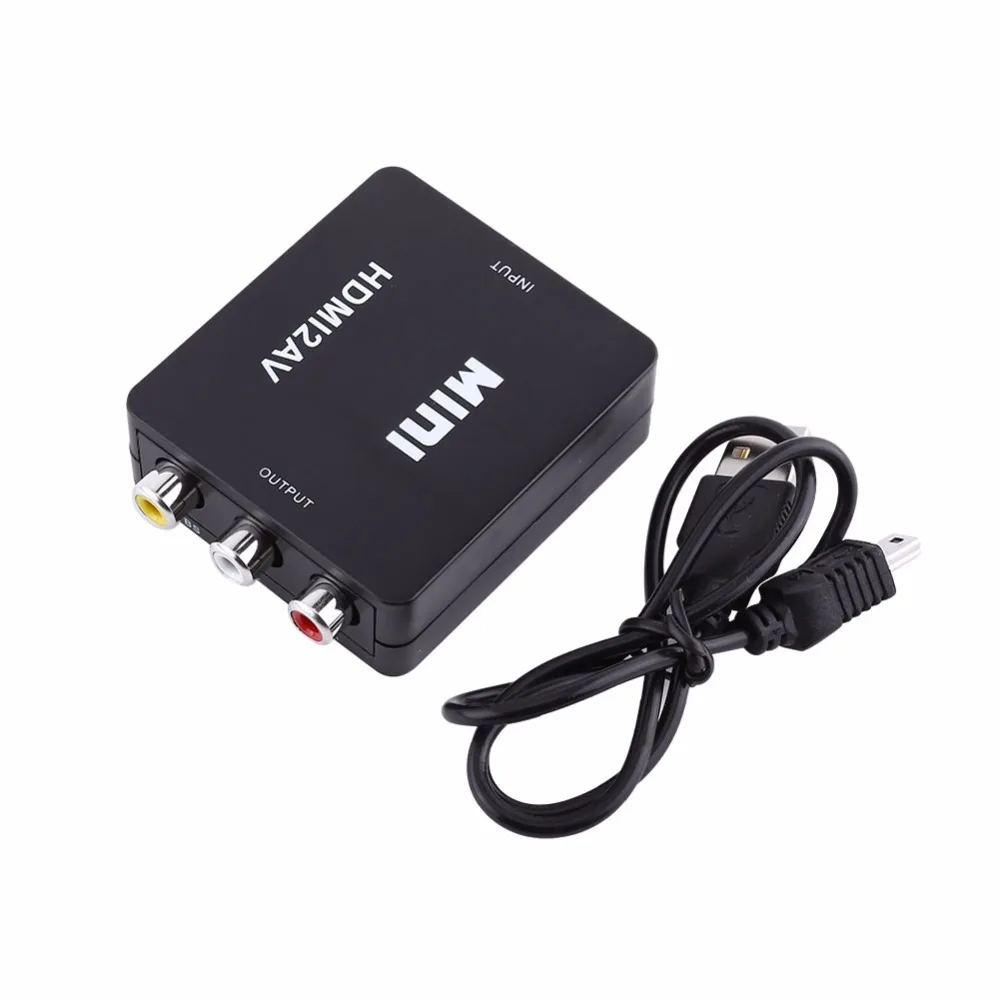 Цифровой HDMI к RCA композитный видео аудио AV адаптер CVBS конвертер 720 p/1080 p мини HDMI к аудио-видео преобразователи