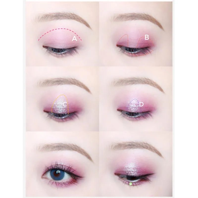 Shimmer Matte Eyeshadow Palette Waterproof Smudge-proof Long-lasting Colorfast Easy To Color Eye Shadow