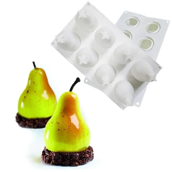

Pear Shape Silicone Mold Cake Mold DIY 3D Fruit Mould Cupcake Cookie Soap Baking Tools