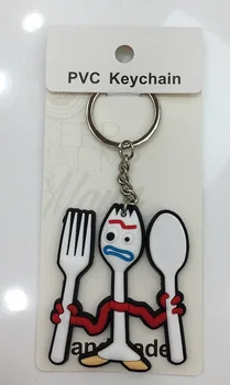 

20pcs/Lot PVC Plastic forky key chain keychain pvc plastic zerbaijan ukraine keychains assassins creed key charms