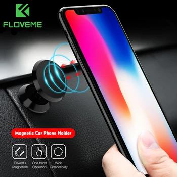 FLOVEME-Soporte magnético de teléfono para coche, accesorio para tablero de instrumentos con GPS, 8 SE para iPhone, Samsung S8