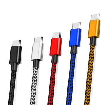 0 25 1 2 3 meter nylon USB Type C cable usb tipo c charging fast charging cables charger data cable for smartphone mobile phone tanie i dobre opinie Middow TYPE-C USB A charging data sync at the same time nylon braided cable pure copper wire Aluminum shell all electrical devices universal smartphone tablet mp4 player ect