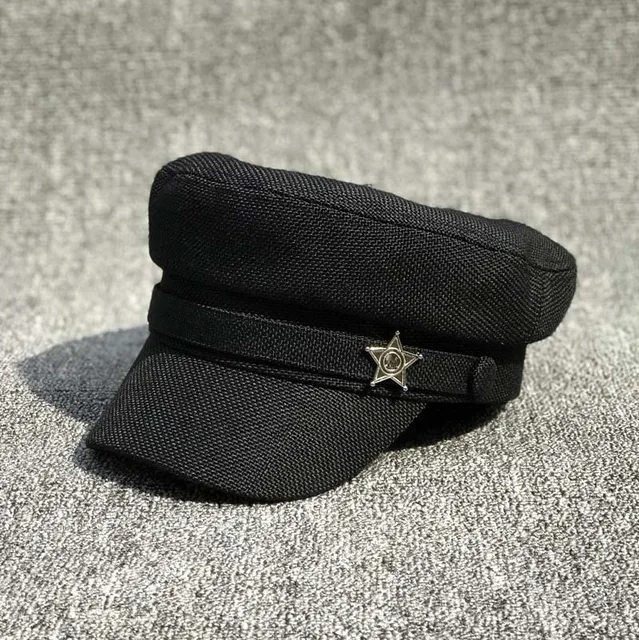 flat hat linen army hat 