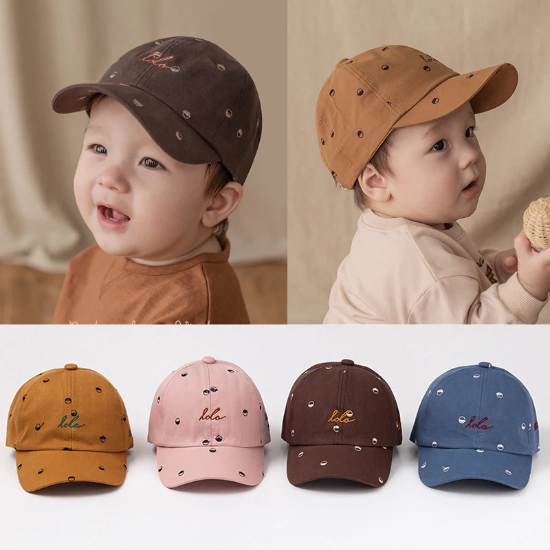 Girls Hats Baseball-Caps Children Snapback Printing Boys Cotton Cute Adjustable Soft