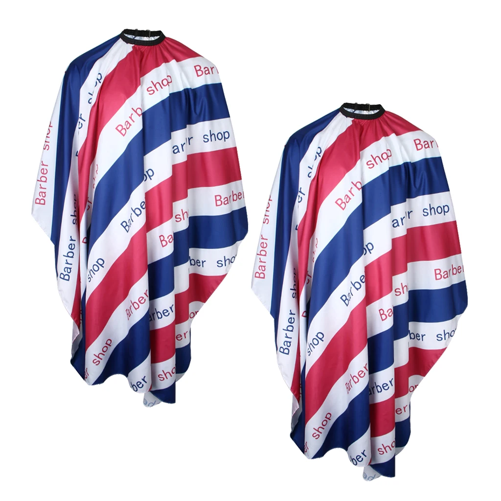 Набор из 2 полосатых салонных волос Парикмахерские стильные режущие халаты парикмахерские накидки тканевые водонепроницаемые для женщин и мужчин