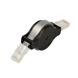 Câble Ethernet LAN RJ45, 1.5m, 4,9 ft, Extensible, plat, rétractable, pour Modem Internet, routeur 