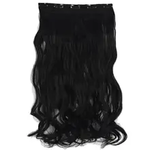 TOPREETY термостойкие синтетическое волокно 2" 55 см 130gr 5 зажимы на клип в наращивание волос