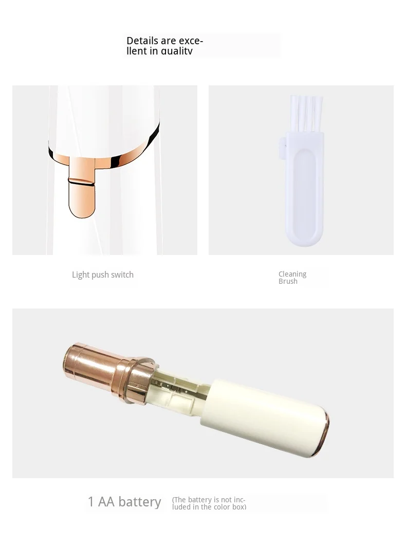 New Products Sk-8006 Hair Removal Device LED Light Design Gentle Removal Of Dry Battery Mini Hair Trimmer