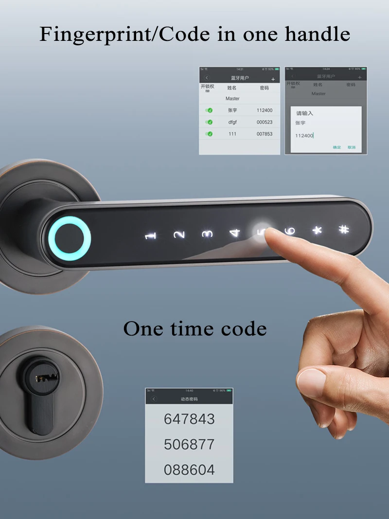 usb casa escritório loft ferro fechadura da porta inteligente de madeira