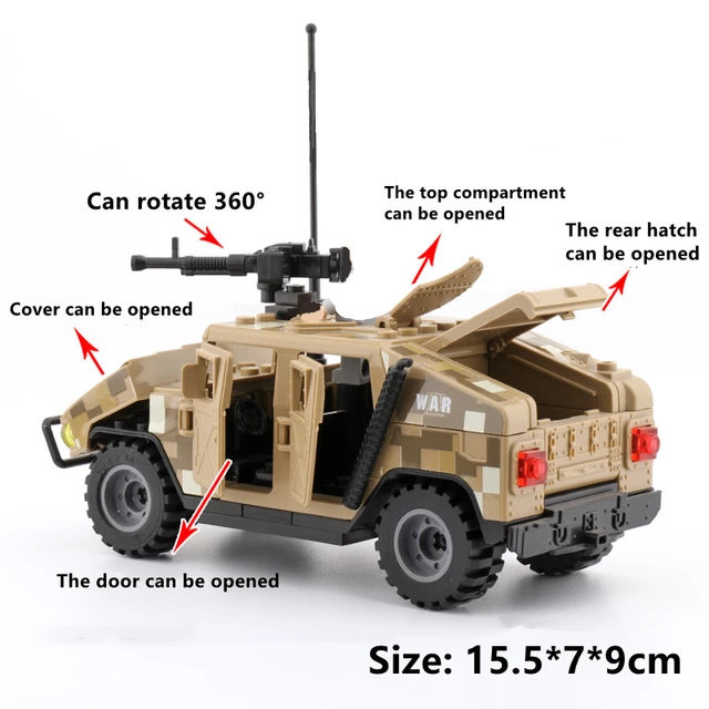 Sluban Ww2 Military Humvee Jeep H1  Ww2 Military Building Blocks Army -  Ww2 Military - Aliexpress