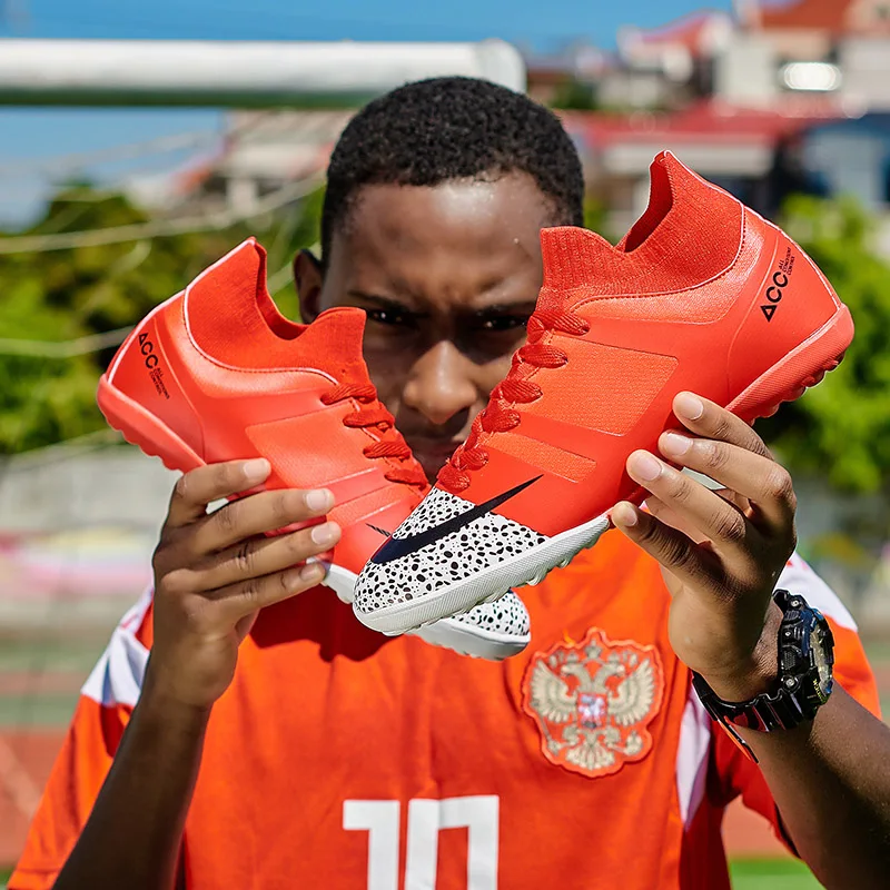 NIKEZI высокие носки до лодыжки школьная Студенческая Детская футбольная обувь для