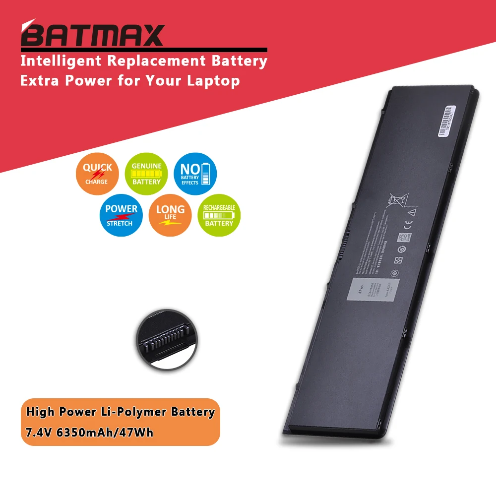 Аккумулятор для ноутбука Batmax 6350 мАч E7440 4 ячейки Dell Latitude E7420 E7450 V8XN3 G95J5 34GKR 0909H5 0G95J5