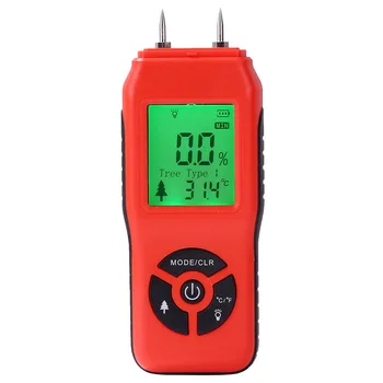 

LCD Display Portable Two Pins Handheld Backlight Data Hold Damp Detector Wood Moisture Meter Digital Practical Humidity Firewood