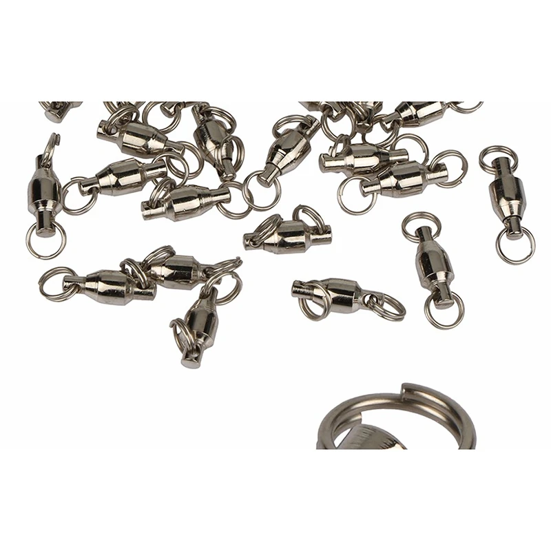 ABUO-200Pcs/лот шарикоподшипник поворотный с разъемным кольцом рыболовный соединитель крючки рыболовный терминал Тэкс рыболовное снаряжение гаджет восьмикольцо