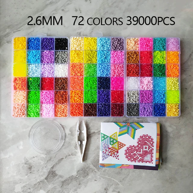 2.6mm Mini Beads Kit 24 48 72color/set for Kid Hama Beads Diy Puzzles High  Quality Handmade Gift children Toy Free shipping - AliExpress