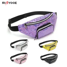 RIAYOOE модная женская поясная сумка, цветные сумки-мессенджеры, небольшая сумка на пояс, простая уличная сумка для мобильного телефона розового цвета, Золотая сумка