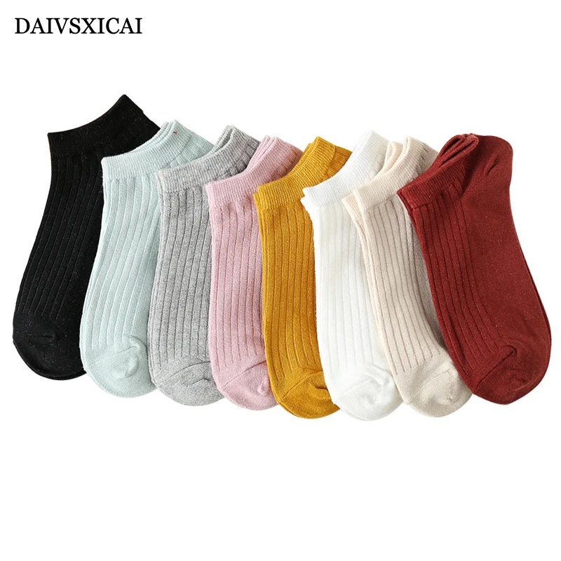 5 пара/лот = 10 штук однотонные женские носки летние носки хлопковые женские модные повседневные женские невидимые носки