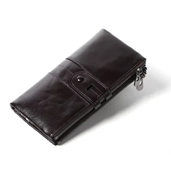 

2020 brand Genuine Leather Women Fashion Long Wallet Female Walet Lady Mini Zipper Wallet Coin Purse Card Holde Purse Clutch bag