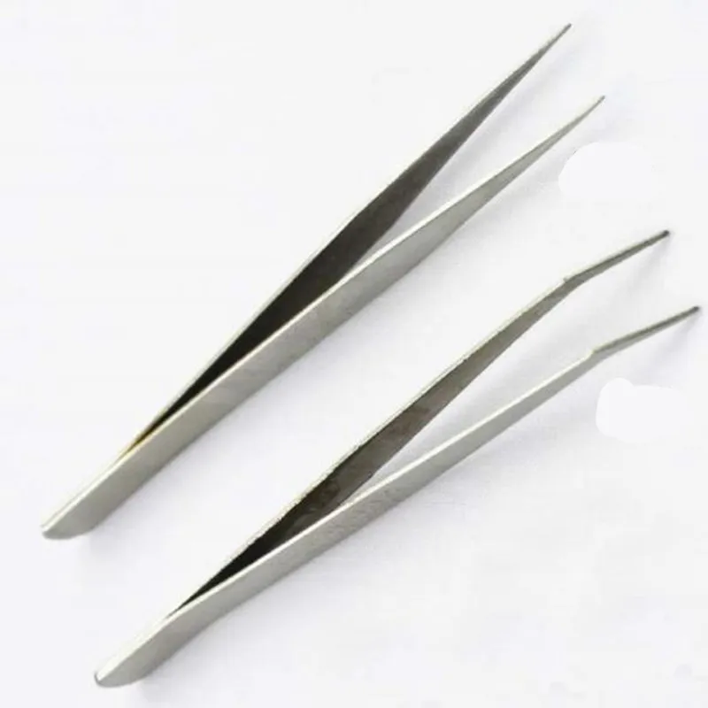 Industrial Tweezers tweezer tool precision tweezers esd anti static tweezers phone repair tweezers Anti-static Curved Straight Tip Stainless Tweezer For Electronics Repair Sewing Machine Thread Take-up 5 Pcs