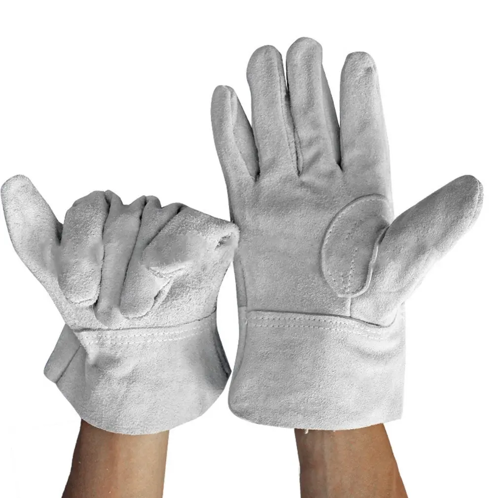 Огнестойкие прочные перчатки сварщика из коровьей кожи удобные перчатки для защиты от нагрева рабочие перчатки для сварки металла ручные инструменты