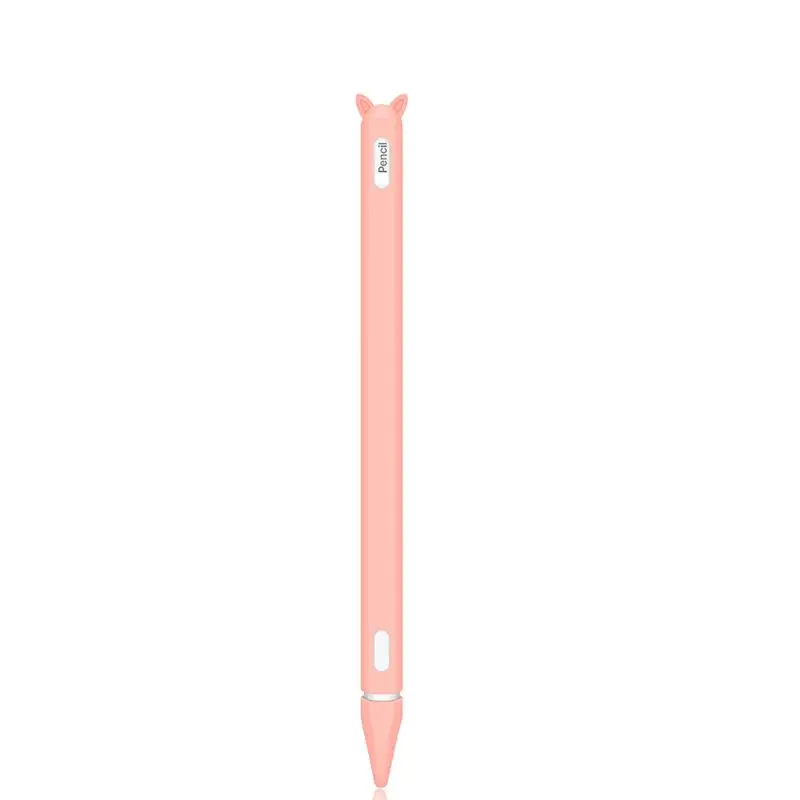 Силиконовый защитный чехол с милыми кошачьими ушками и защитой от прокрутки, защитный чехол для Apple Pencil 2 для iPad pro Pen - Цвета: Розовый