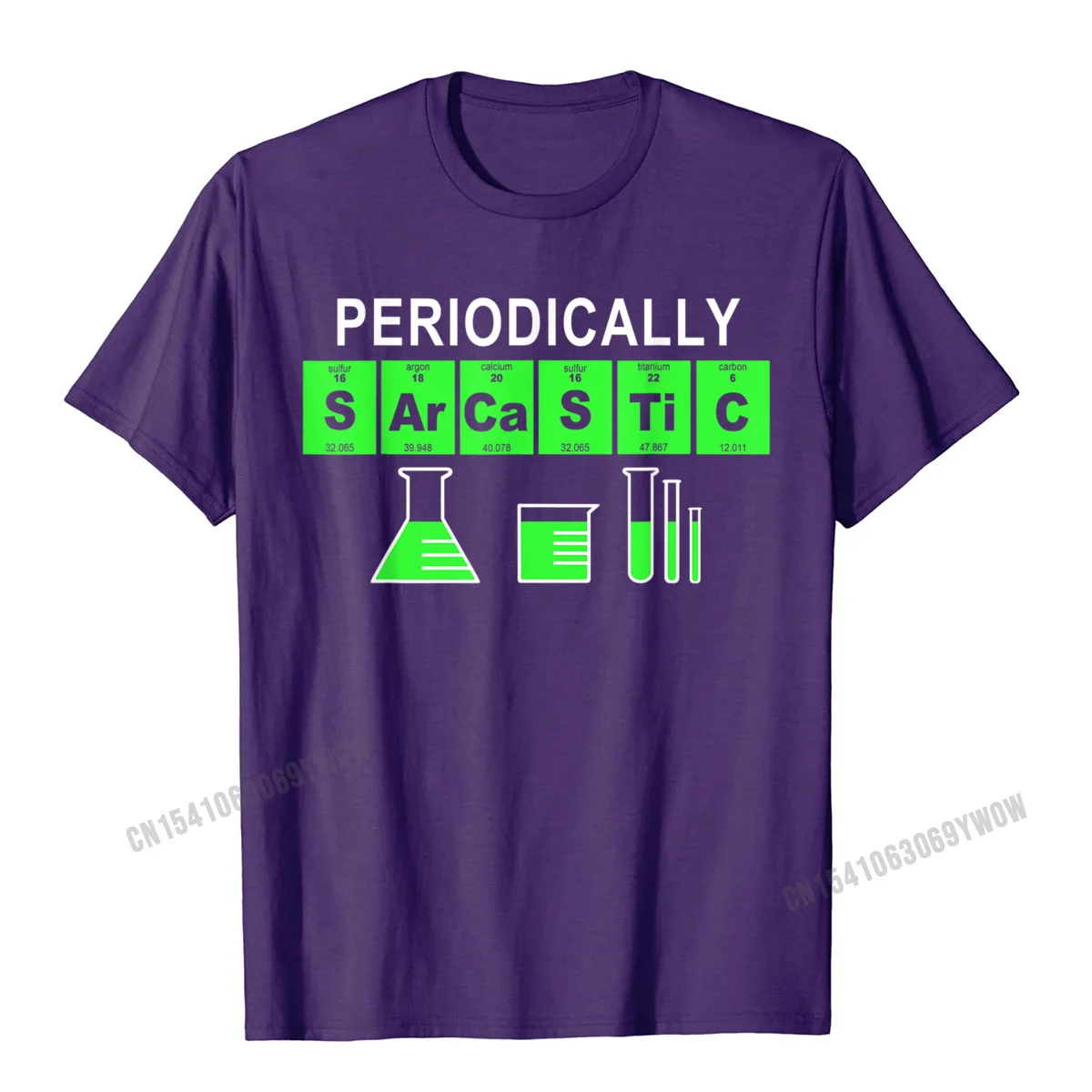  Men's T-Shirt Printing Summer Tees 100% Cotton Crew Neck Short Sleeve Street T-shirts Summer Fall Wholesale Periodically Sarcastic Funny Chemistry Science Novelty T-Shirt__104 purple