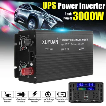 

3000W Sine Wave Solar Power Inverter Converter DC 12V to AC 220V UPS Modified LCD Display Off Grid