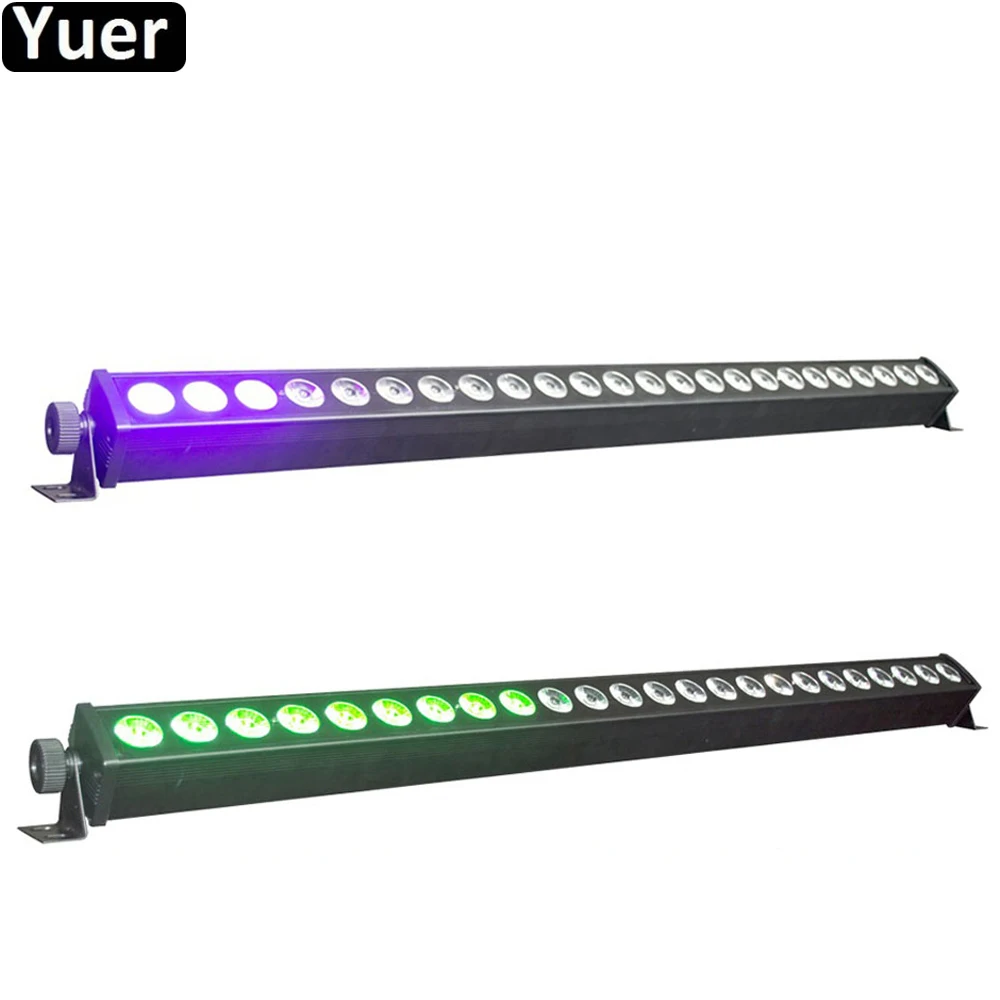 2Pcs/Lot DMX512 Control 24X4W LED  Wall Wash Light Led Pixel Bar Strip Light Beam Wash Strobe 3IN1 DJ Disco Stage Effect Light