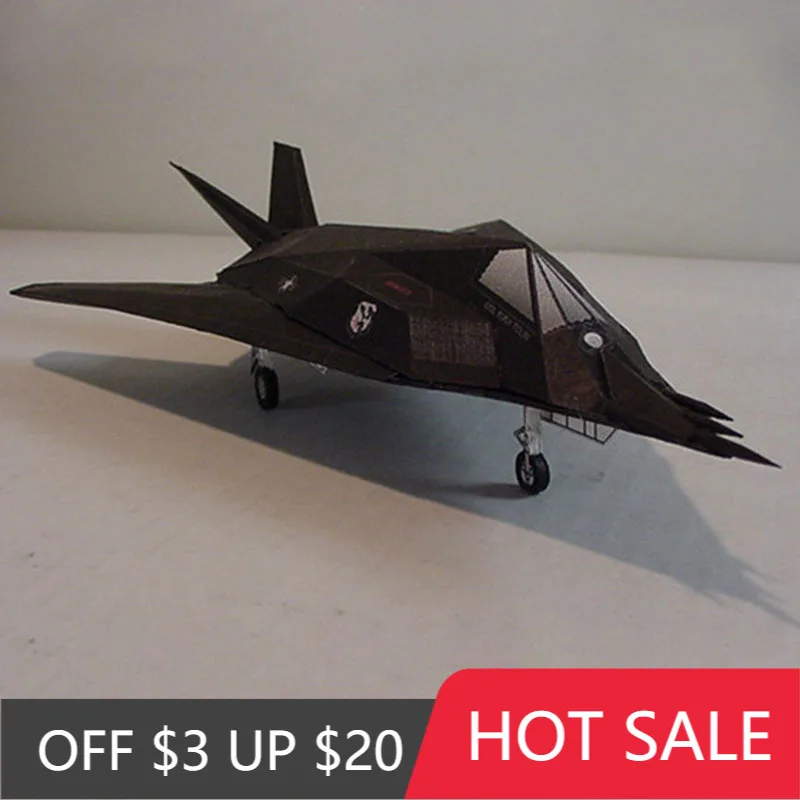 3D модель из бумаги в масштабе 1:32 США F-117 скрытый бомбардировщик Nighthawk наборы для