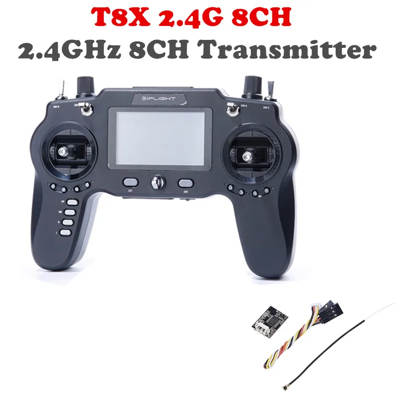 

iFlight T8X 2.4G 8CH Dual Alarm Voltage Return LCD Transmitter With Receiver for RC Drone Airplane Helicotper Indoor Cine Whoop