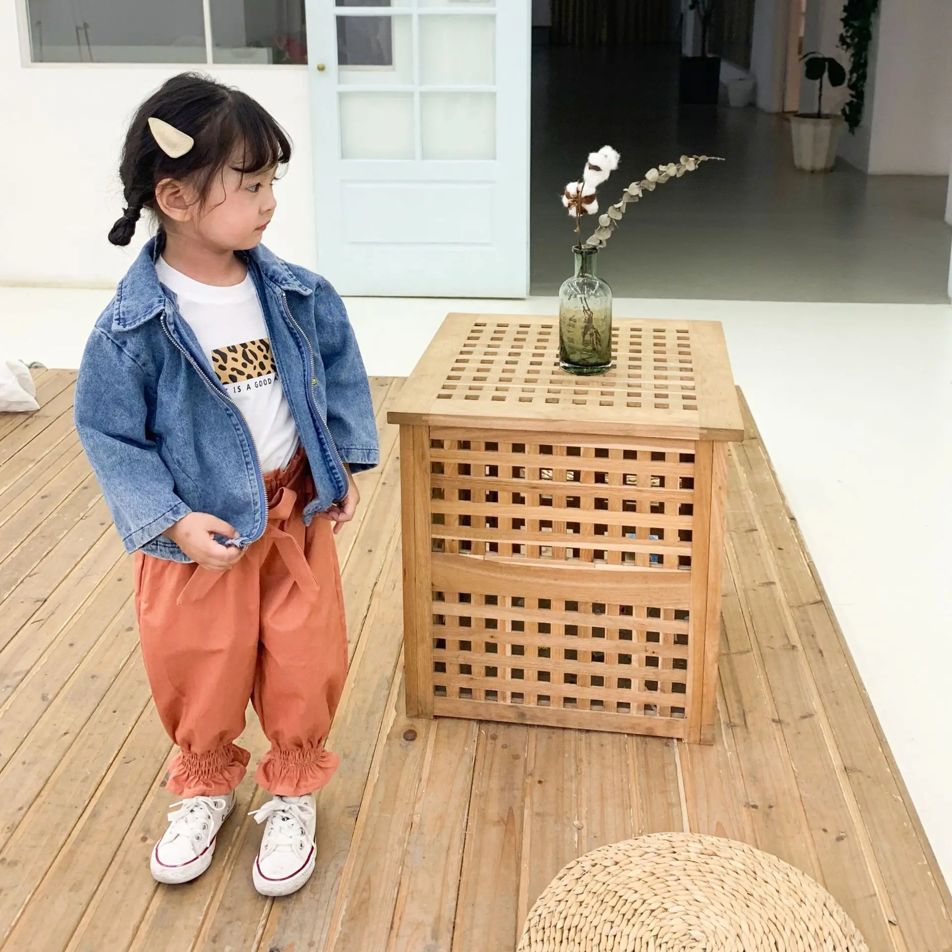 

Can M Anne 2020 Childrenswear Spring And Summer New Style Children Jeans Coat Korean-style Cartoon Embroidered Casual Coat