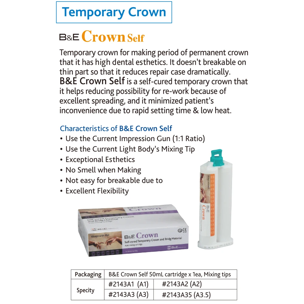 Dental Supplies Temporary Crown Materials Resin Bridge Self Cure Temp Implant Crown Front Teeth Posterior 50ml Dentistry dental resin filling material temporary tooth replacement kit