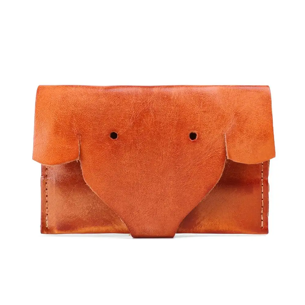 Yellow brown Genuine Leather Slim Wallets Women Men Coin Purse Multifunctional Hasp Short Wallet Credit& ID Card Holder Mini Wallet - Цвет: Yellow brown