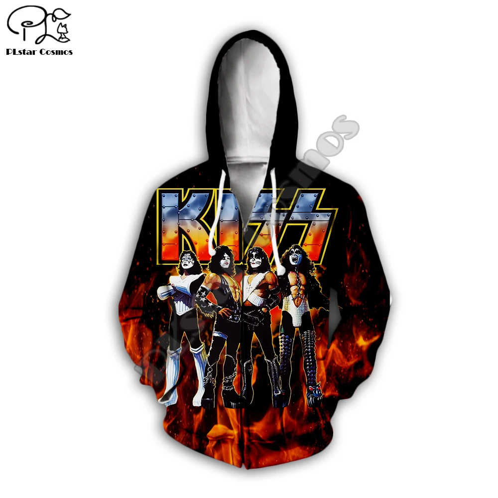 BAND KISS Rock& Roll All Nite вечерние 3D толстовки с капюшоном для мужчин и женщин, новая модная толстовка с капюшоном, пуловер с длинным рукавом, стиль-13