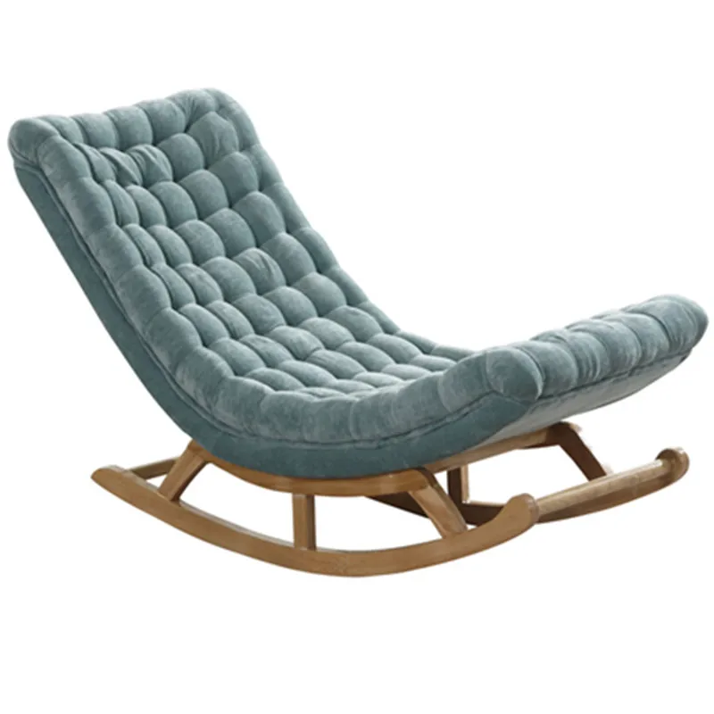 Modern Design Rocking Lounge Chair Sofa Bed Fabric Wood For Home Furniture Sofas Living Room Adult Luxury Rocking Chair Chaise