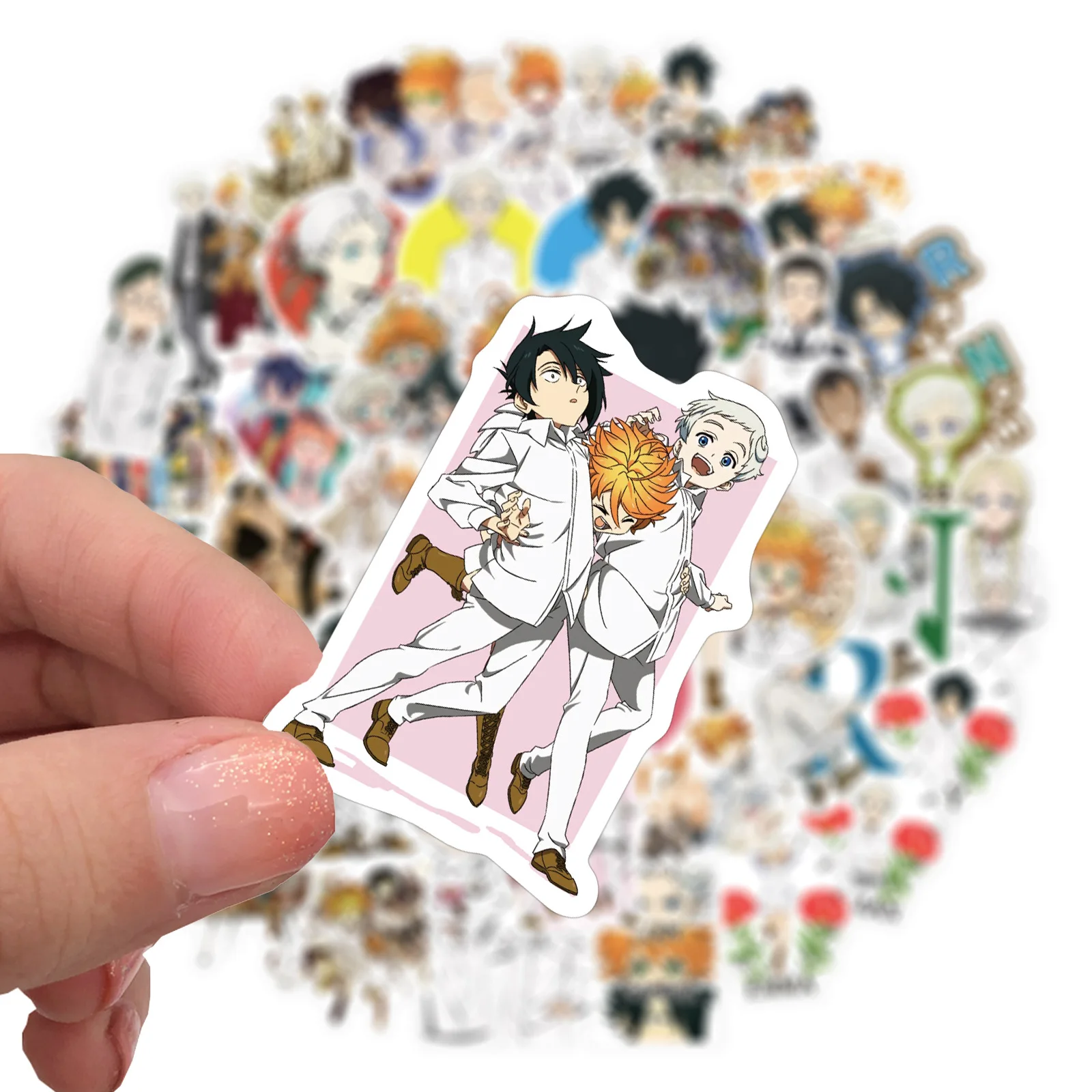 10/50pcs Japan Promised Neverland Anime Stickers Laptop Skateboard Motorcycle Graffiti Luggage Phone Cartoon Decal Toy | Канцтовары для