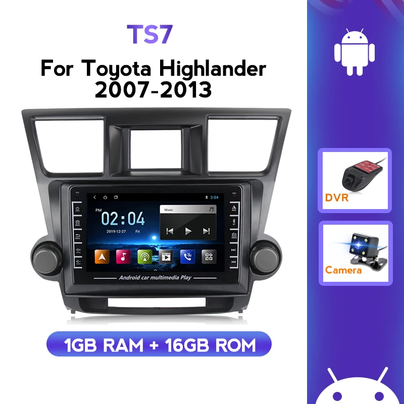 Версия Android автомобильный Радио для Toyota Highlander 2 XU40 2007 2008 2009 2010 2011 2012 2013 Авто Аудио GPS