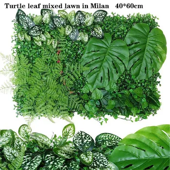 

Green Plant Wall for Home Garden Wedding Wall Landscap Green Plastic Lawn Door Shop Backdrop Decor Artificial Plant Wall