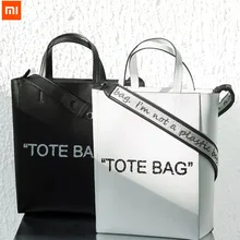 Xiaomi Mijia CARRY'O, трендовая кожаная сумка-тоут, низкий профиль, простой логотип, противоугонная молния для модных женщин, женская сумка на плечо