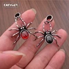Punk 316 Stainless Steel Silver Color Red Crystal Spider Pendant Halloween Party Decor Gift Animal Necklace 4