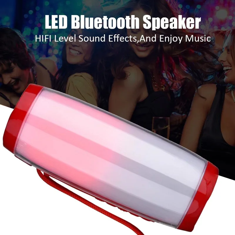 

LED Portable Bluetooth Speaker Waterproof Fm Radio Wireless Boombox Mini Column Bass Subwoofer Mp3 USB Computer Tv Sound Bar Box