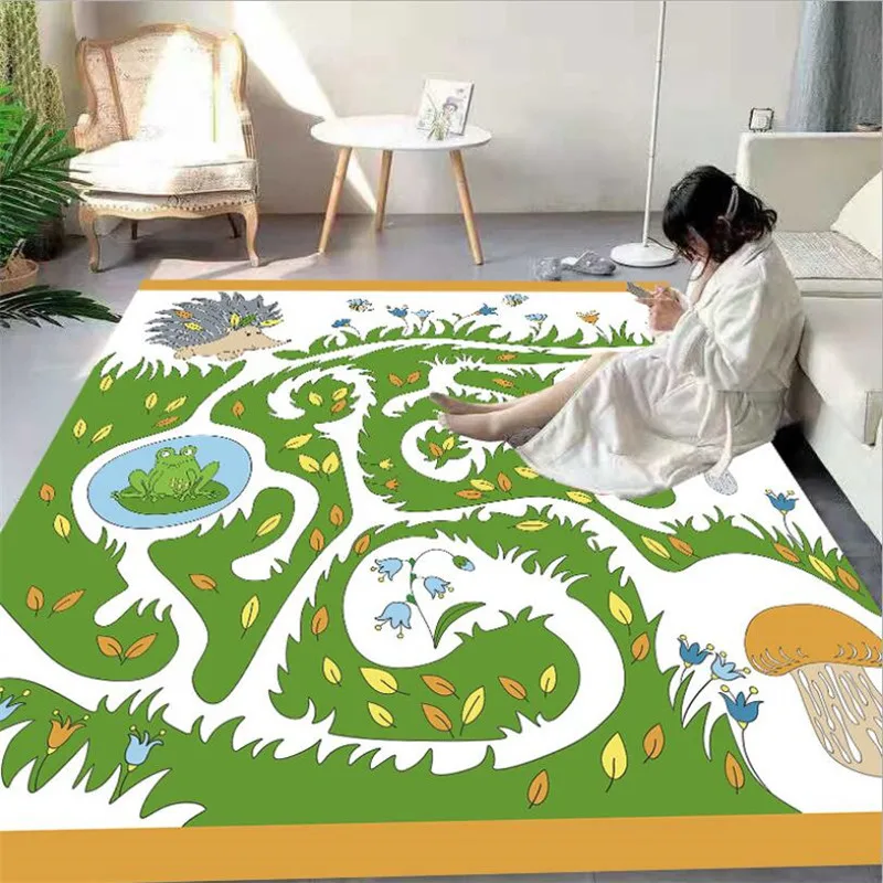 

City Streets Carpet 3D Printed Carpet Square Anti-Skid Area Floor Mat Rug Non-slip Mat Dining Room Living Soft Carpet 06